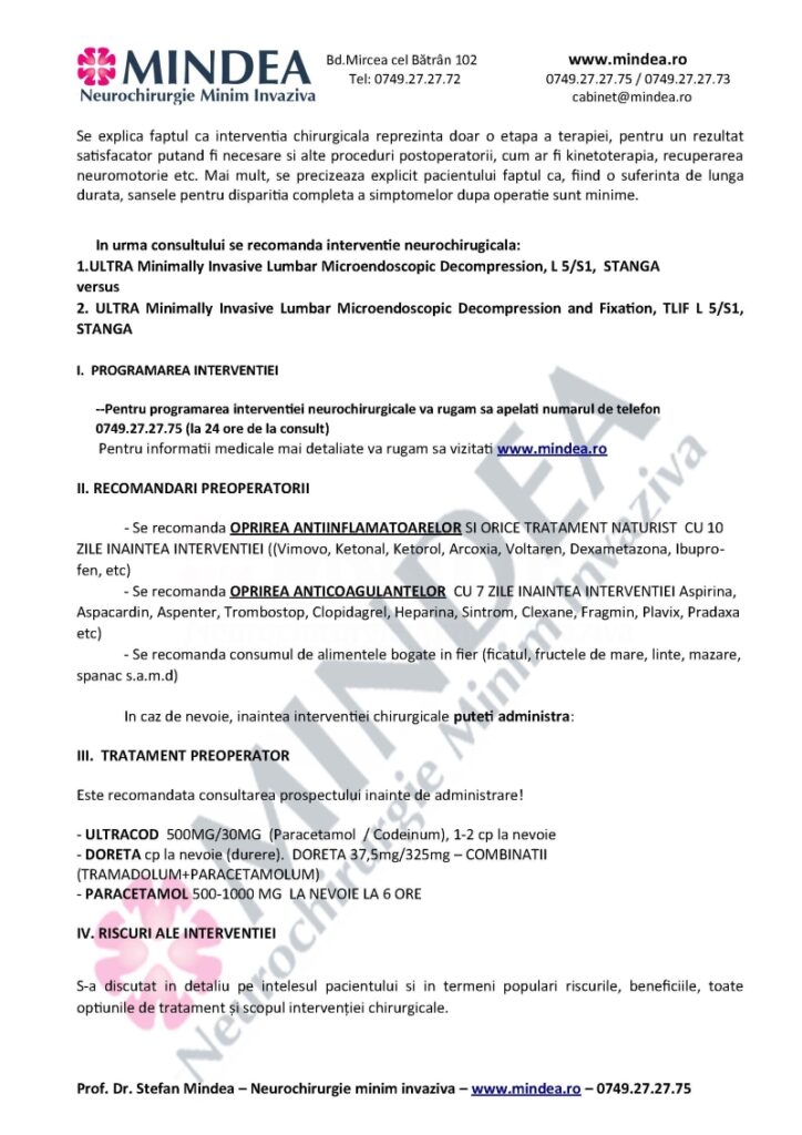Neurosurgical Consultation Herniated Disc at Stefan Mindea Page 3 Neurosurgical Consultation Herniated Disc at Stefan Mindea Page 3