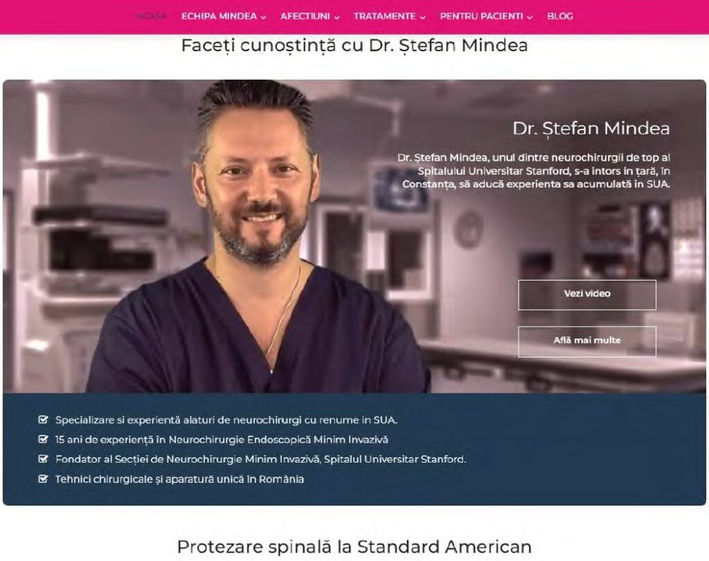 Info on Dr. Stefan Mindea