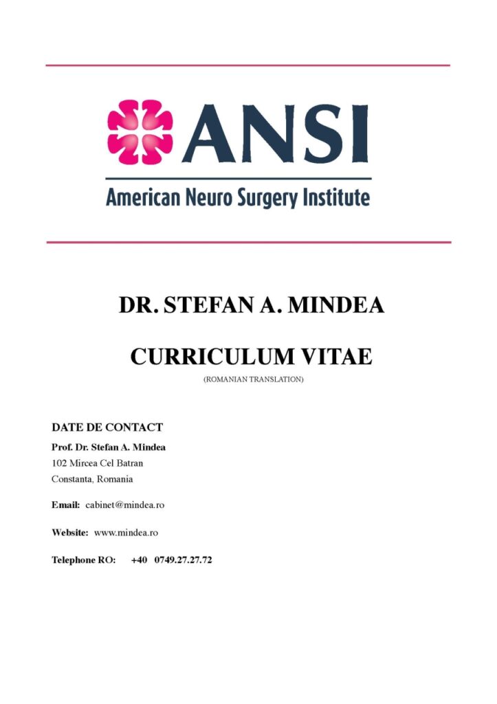 CV Stefan Mindea Februarie 2024 CV Stefan Mindea Februarie 2024