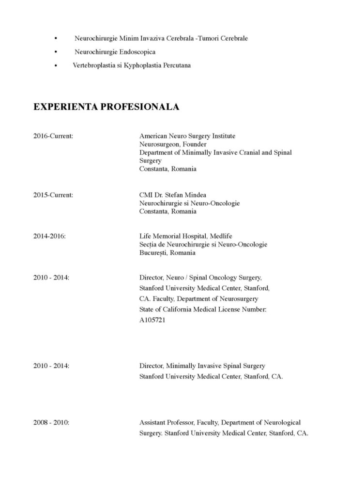 CV Stefan Mindea February 2024 Page 3 CV Stefan Mindea February 2024 Page 3