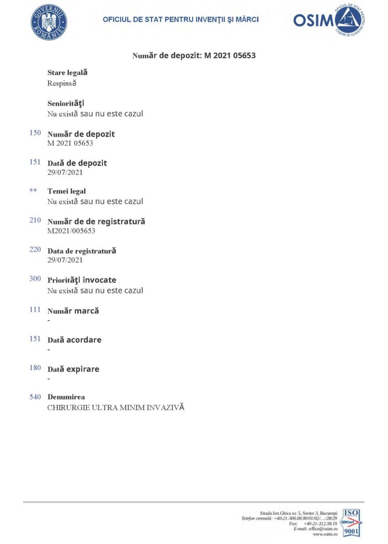 OSIM Refusals Refusal Rejection Registration Trademarks Stefam Mindea Page 3 OSIM Refusals Refusal Rejection Registration Trademarks Stefam Mindea Page 3